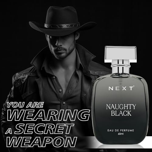 Image of Next Care Naughty Black Eau de Parfum for Men & Women - 60 ml | Long Lasting Sensual Dark Fragrance | Party Perfume with Bold Spicy & Woody Notes | Travel Friendly Body Spray