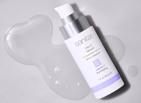Sanitas Skincare Lemon Cream Cleanser + Vita C Serum Bundle, Jojoba Oil, Vitamin E, Antioxidant Serum and Enriching Cleanser