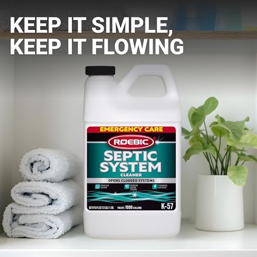 Image of Roebic K-57-H K-57-H-3 Septic System Treatment: 1 /2 Gallon, Clears Clogs, Restores Flow, Maintains Septic Systems for Optimal Performance