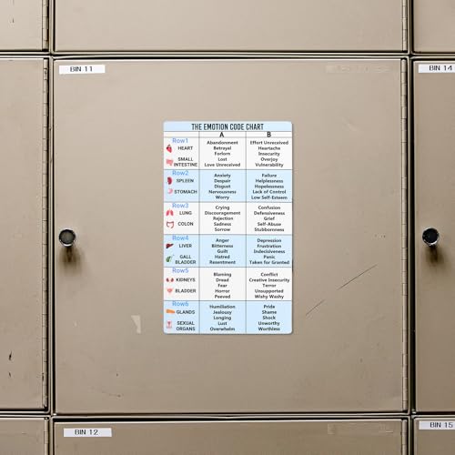 2 peças Ímãs The Emotion Code Chart Magnet, Emotions Magnets Small Magnetic Table Cards Feelings Pos