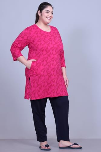 Image of RYSH Women's Plus Size Printed Longline Tops | Printed longline tops in multiple colours and plus sizes