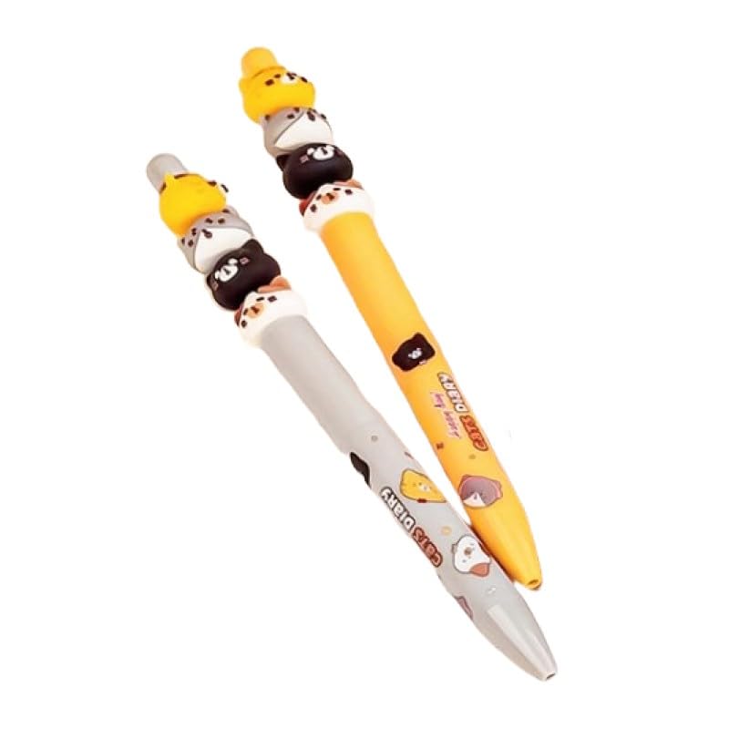 Amazon | かわいい猫デザイン ゲルペン 0.5mm細字黒インク 串団子