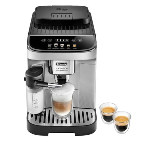 De'Longhi De’Longhi Magnifica Evo Automatic Espresso & Cappuccino Machine with Latte Crema System, 9.45 in. x 17.32 in. x 14.17 in., Chrome by De'Longhi - Used condition - US$355.00
