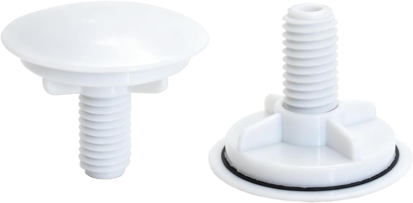2 Pieces Kitchen Sink Hole Cover Faucet Hole Cover Kitchen Sink Tap Hole Plate Stopper Cover Blanking Metal Plug(White)