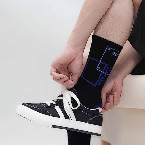 PUTUO Sportsokken Heren Katoenen Hardloopsokken: Sport Sneakersokken Heren Lange Atletische Sokken voor Hardlopen Wandelen Tennis 4 Paar - Afbeelding 6