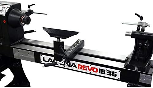 Headstock with belt access panel open