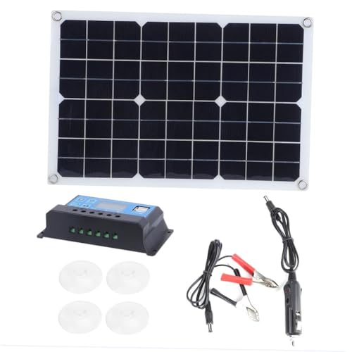 Advanced Solar Charger with Photovoltaic Panel - Efficient Monocrystalline Silicon Solar Panel with Controller - Portable and Reliable Solar Power for Outdoor Adventures-size1