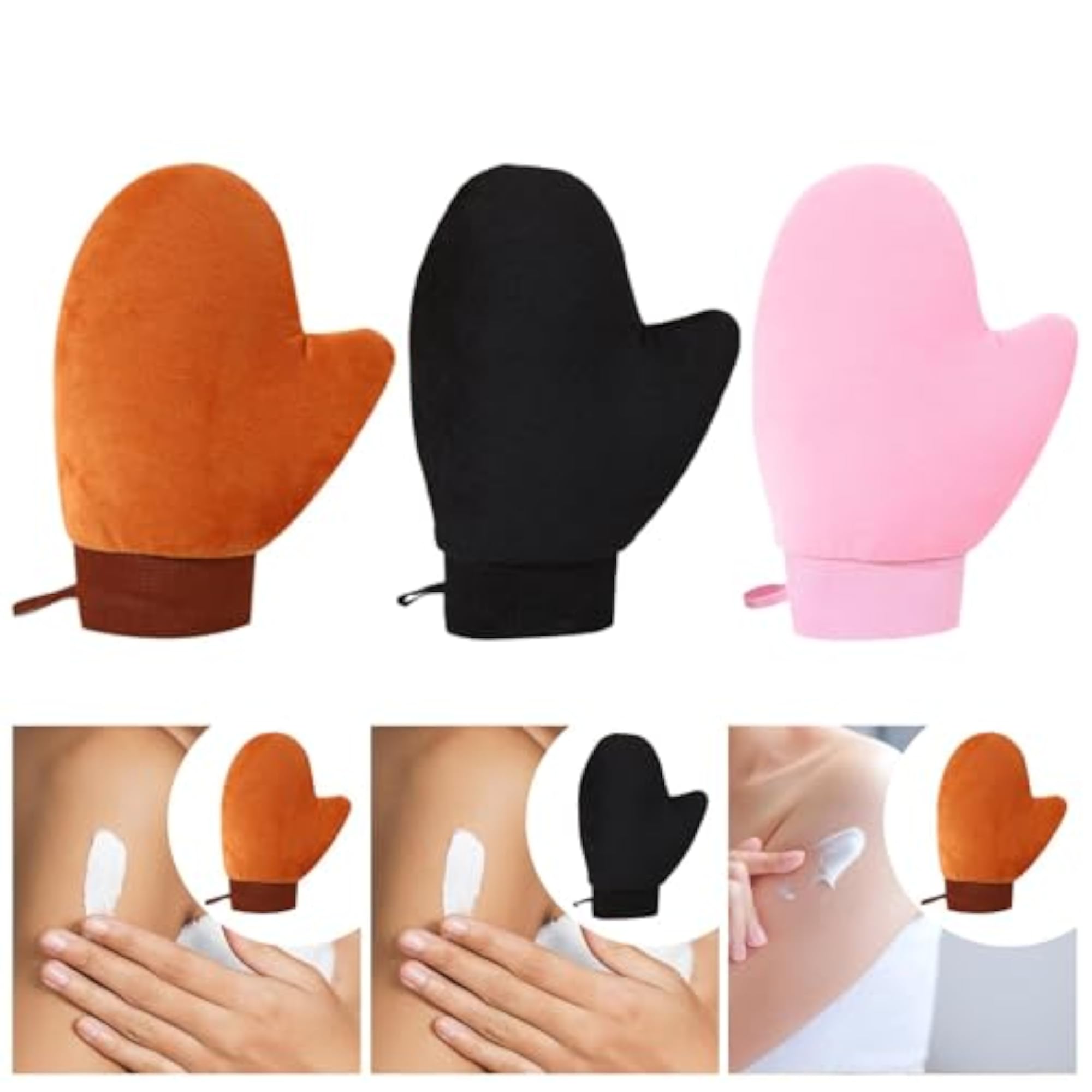 Self Tanning Mitt Applicator Glove for Face & Body, Brown
