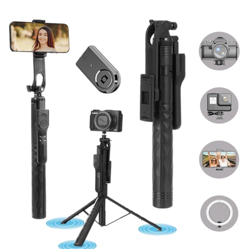Image of SooPii 69 inch Long Selfie Stick with 360 Rotating Tripod Stand, Aluminum Multifunctional Bluetooth Tripod Stand for Smartphone, GoPro, Action Cameras, Perfect for Vlogging, Travel & Video