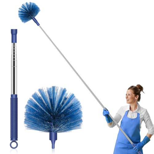 Image of SetSail Cobweb Duster with Extension Pole, for Cobweb Cleaning,Blue