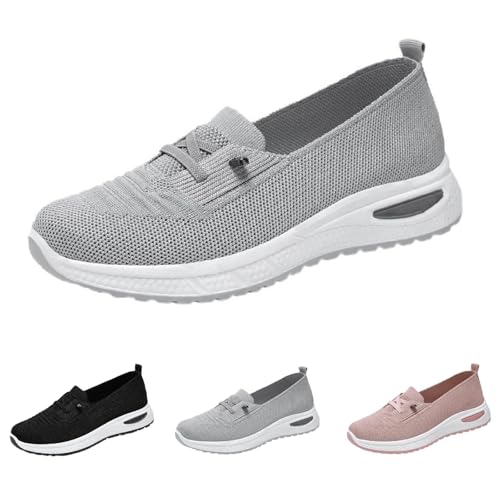 Orthopedic Shoes for Women,Women's Soft Sole Mesh Sneaker Comfort Plantar Fasciitis Womens Wide Width Breathable Comfortable Non Slip on Lightweight Arch Support Foam Cushion Sneakers