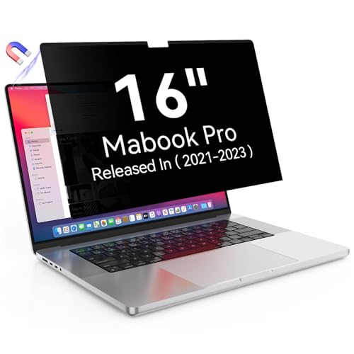 Magnetic Privacy Screen Protector Compatible with MacBook Pro 16 Inch (2021-2024, M1, M2, M3, M4)