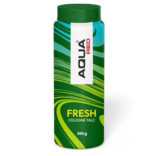 Image of Aqua Red Cooling Talc Powder | Fresh | Body Powder | Strong Cooling Effect, Sweat & Body Odour Protection | Long-Lasting Fragrance & Daily Use Talcum Powder | 300g