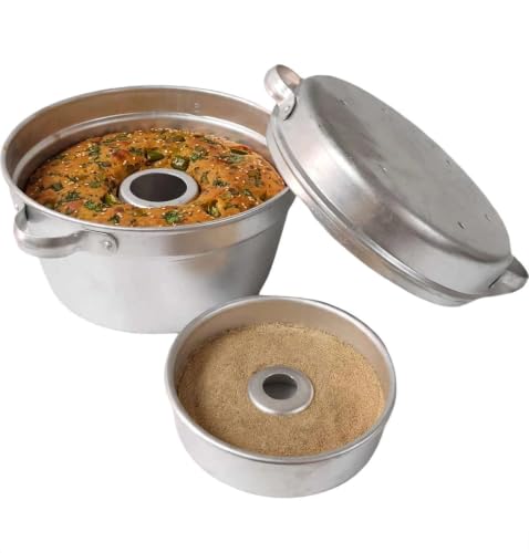 Image of Small Aluminum handwa Pot | handva Cooker cookware pan Cake | handvo Cooker (Ideal for 1-2 Persons)