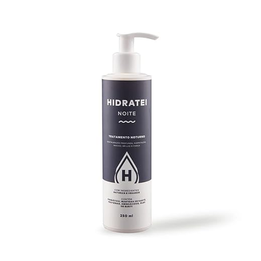 Creme capilar noturno 250ml Com Manteiga de Karité e Óleo de Buriti - Hidratei Noite