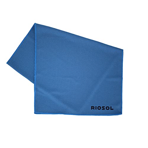 RIOSOL クーラータオル 冷感 UVカット 速乾 スポーツ用 アウトドア 汗ふき ブルーの商品画像（Amazon）