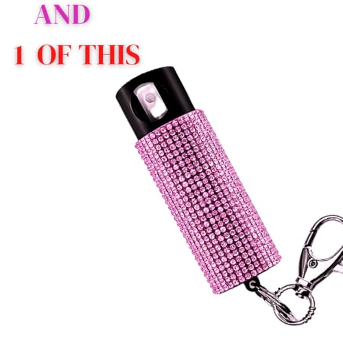 Odds Shifter Self Defense Kit for Women – Lipstick Stun Gun (1.6 µC) and 0.5 oz Pepper Spray Combo with Rechargeable Design & Rhinestone Heart Keychain, Stylish Pink Set by OddsShifter - Used condition - Image 3