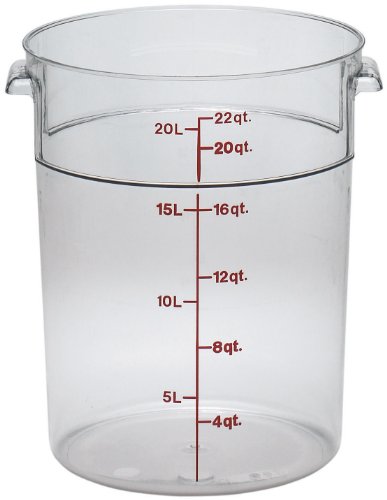 Image of Cambro (RFSCW22135 22 qt Round Polycarbonate Food Storage Container - Camwear (Pack of 6)