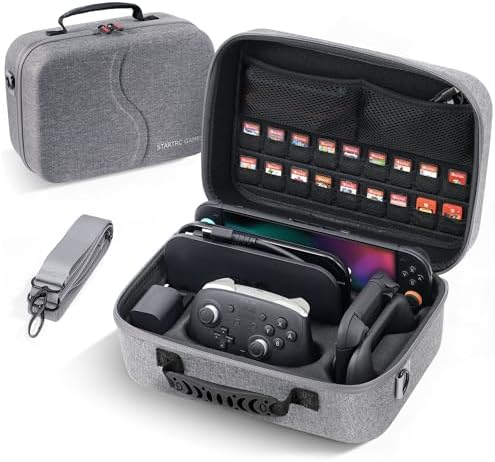 （05:30時点） STARTRC GAMES Switch 2 ケース スイッチ 2 オールインボックス 防塵・防汚・耐衝撃 全面保護 Switch 2本体・ドック・Joy Con・Pro コントローラー・ゲームカード18枚大容量収納対応（グレー）