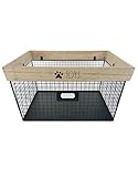 Designstyles Rae Dunn Decorative Pet Toy Storage Basket - Durable Cat and Dog Toy Basket Perfect for Organizing Chew Toys - Sturdy Metal Baskets for Storage of Pet Blankets & Leashes