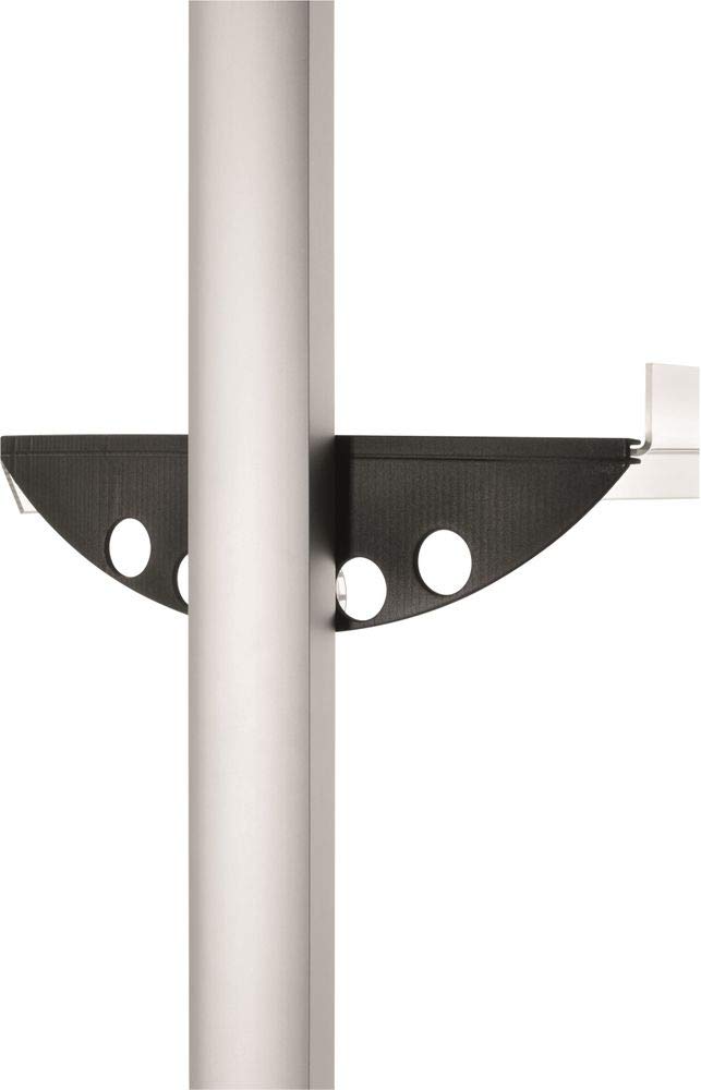 Prospektständer Floor Stand mit Acrylböden, für Format 4xA4, aluminium/glasklar