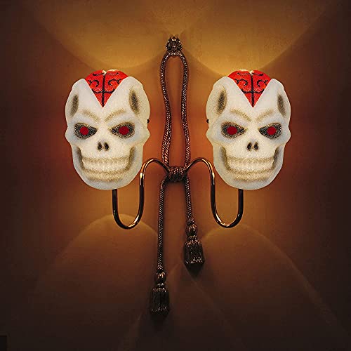 Image of Dazzle Bright 2 Pcs Halloween Porch Light Covers, Scary Skull Front Door Decorations for Outdoor Outside Decor