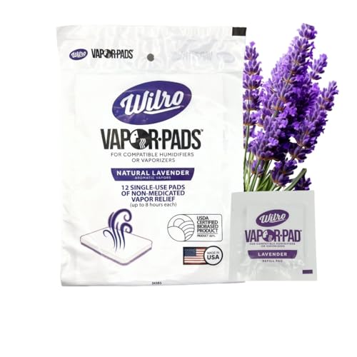 Wilro Calming Lavender Vapor Pad for Humidifiers, Vaporizers and Waterless Plug in Units, Made in The USA, 12 Pack