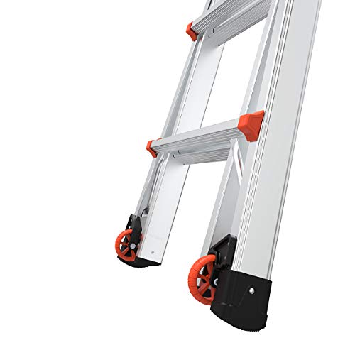 Little Giant Ladders, Velocity with Wheels, M17, 17 Ft, Multi-Position Ladder, Aluminum, Type 1A, 300 lbs Weight Rating, (15417-001)