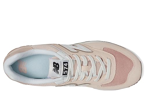 Image of New Balance Unisex 574 V2 Familiar Ground Sneaker,Pink /White,Men 5.5 / Women 7