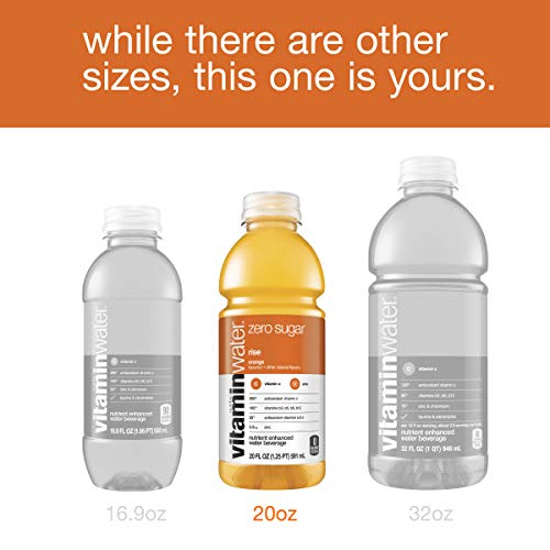 Vitaminwater Zero Rise, Orange Flavored, Electrolyte Enhanced Bottled Water With Vitamin B5, B6, B12, 20 Fl Oz (Pack Of 12) #TOP4