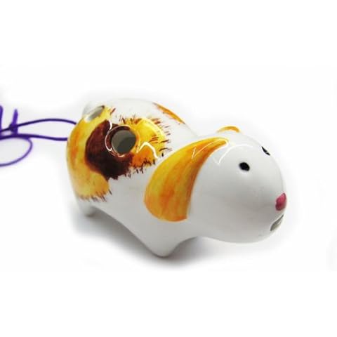 TNG Cute Puppy 6 Hole Ceramic Ocarina, Yellow , 6.69 x 3.93 x 1.97 Cover