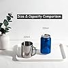 IMEEA Tea Cup Stainless Steel Double Wall Mugs 220ml for Drinking Tea Coffee Hot Soup Set of 2 #1