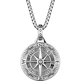 Collar de medalla de moda de calidad con colgante de barco pirata, brújula, personalidad, collar con colgante de hip hop, joyería de tendencia