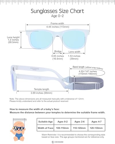 Image of Flexible Polarized Baby Sunglasses with Strap | UV Protection, Bendable, For Toddler Infant Newborn Girl Boy, Age 0-24 Months
