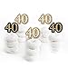 Big Dot of Happiness - Adult 40th Birthday - Gold - Dessert Cupcake Toppers - Birthday Party Clear Treat Picks - Set of 24