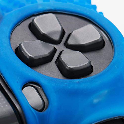 Image of PSS Studded Dots Silicone Rubber Gel Customizing Cover for PS4 /slim /Pro Dualshock 4 Controller Soft Silicone Case Cover Gel Skin Protective for PS4 Wireless Controller (Blue Como Dot)