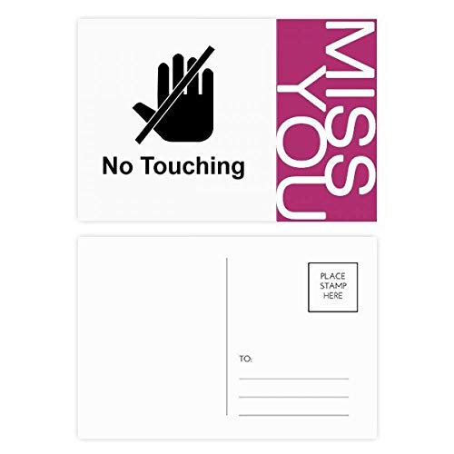 Jeu de cartes postales motif cartoon et symbole d'avertissement multicolore en lot de 20