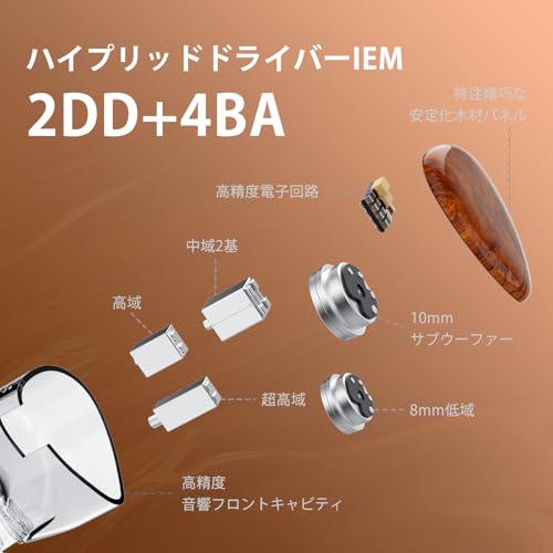 DUNU x Gizaudio DaVinci 2DD+4BA Hybrid In-Ear Earphones 商品画像3