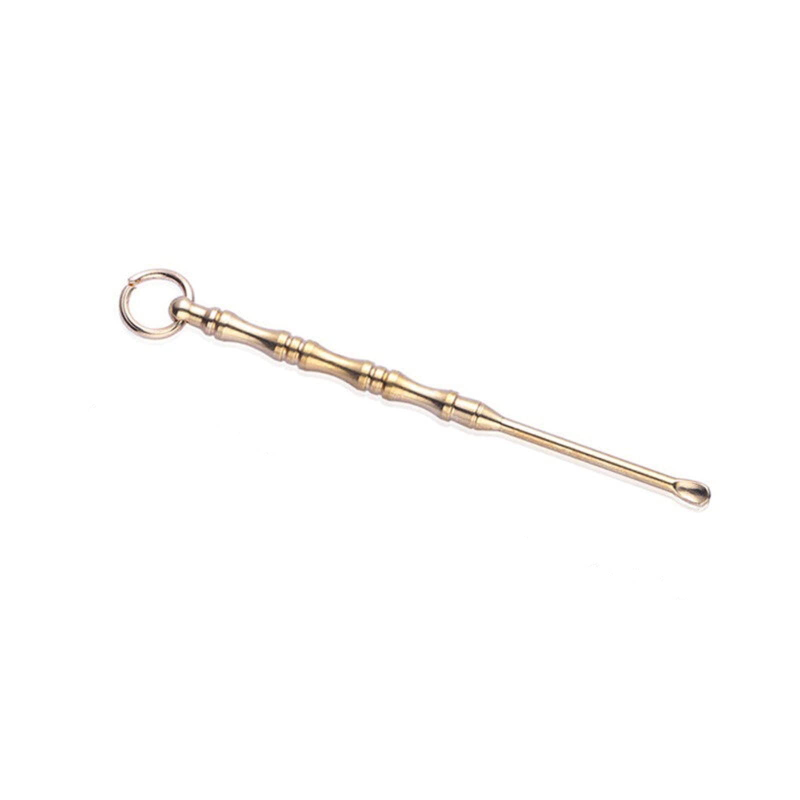 Produits d'élimination du cérumen Nettoyeur d'oreille Portable Cure-Oreille Amovible Lavable avec Porte-clés Double Cure-Dents en métal Cuil