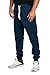 PROGO USA Men's Joggers Sweatpants Basic Fleece Marled Jogger Pant Elastic Waist (Small, Navy)