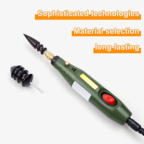 Leather Burnisher,Knoweasy Leather Slicker Tool And Leather Burnishing Tool,Pointed Tip Leather Slicker For Dremel Rotary Tools #TOP4