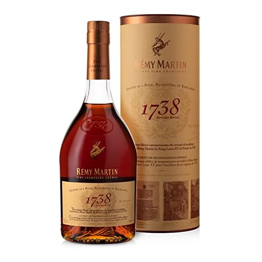 Remy Martin 1738 Accord Royal 40% vol. (1 x 0,7l) – Premium-Cognac aus Frankreich in hochwertiger Geschenkverpackung