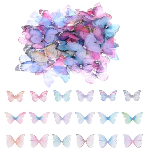 100 Pièces Stickers Papillon, 3D Papillons Décoratifs, Schmetterling Deko, 5cm Papillon Decoration, Pour Stickers Muraux, Ornements De Chambre D'enfants, Décor De Fête De Mariage