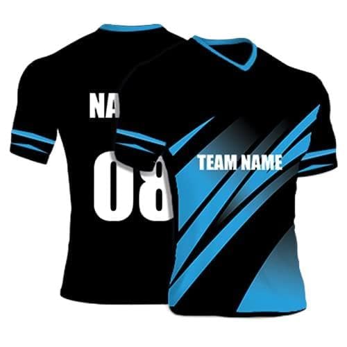 Cricket Sports Jersey for Men with Team Name, Name and Number Printed | Cricket t Shirts for Men Printed with Name | Cricket Jersey with My Name DOdr1008-C90103-C-WH