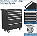 Rolling Tool Chest, 5 Drawers Tool Storage Cabinet with Wheels, Portable Tool Cabinet Organizer with Locking System & Drawer Liners,Universal Lockable Wheels, Tool Storage Cart for Garage, Workshop