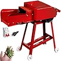 TXMACHINE® Lawn Mowers 800kg/h hay Cutter Machine Electric hay Cutter Silage Machine Grass Cutter for Chaff,Corn Straw,Grass,Wheat Straw with Miniature Circuit Breaker (Without Motor)