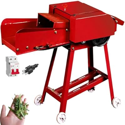 TXMACHINE® Lawn Mowers 800kg/h hay Cutter Machine Electric hay Cutter Silage Machine Grass Cutter for Chaff,Corn Straw,Grass,Wheat Straw with Miniature Circuit Breaker (Without Motor)