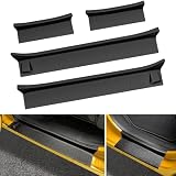 JTYZSM Door Sill Guards Kit for 2018-2025 Jeep Wrangler JL/2020-2025 Gladiator JT...