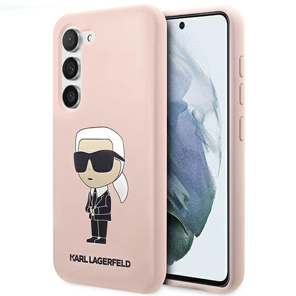 KARL LAGERFELD KLHCS23MSNIKBCP Coque en silicone pour Samsung S23+ S916 Rose