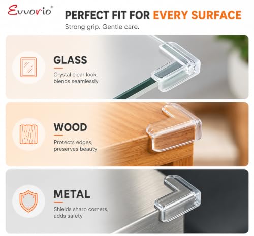 Image of Pack of 24 Silicone Corner Protectors | Baby Proofing Edge & Corner Guards | Sharp Edge Protector for Table, Bed, Furniture & Cabinets | Transparent BPA Free Child Safety Cushion Guards